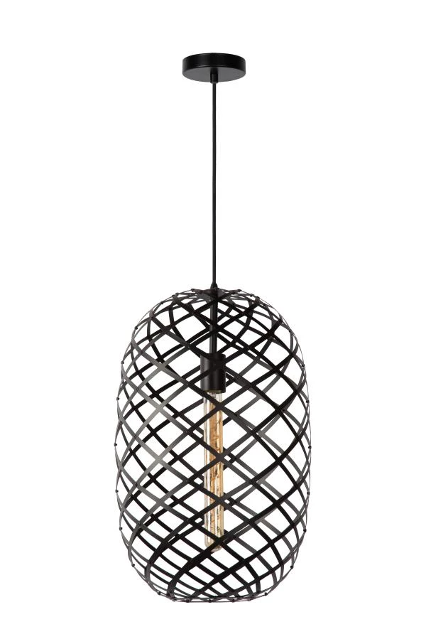 Lucide WOLFRAM - Pendant light - Ø 32 cm - 1xE27 - Black - off